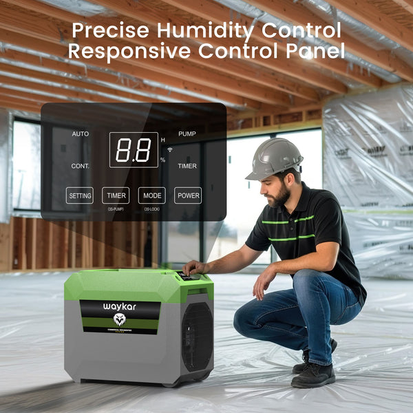 150 Pints Commercial Dehumidifier with Pump for Basement Warehouse & Job Sites