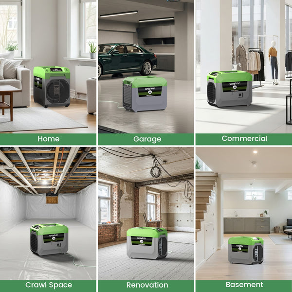 150 Pints Commercial Dehumidifier with Pump for Basement Warehouse & Job Sites