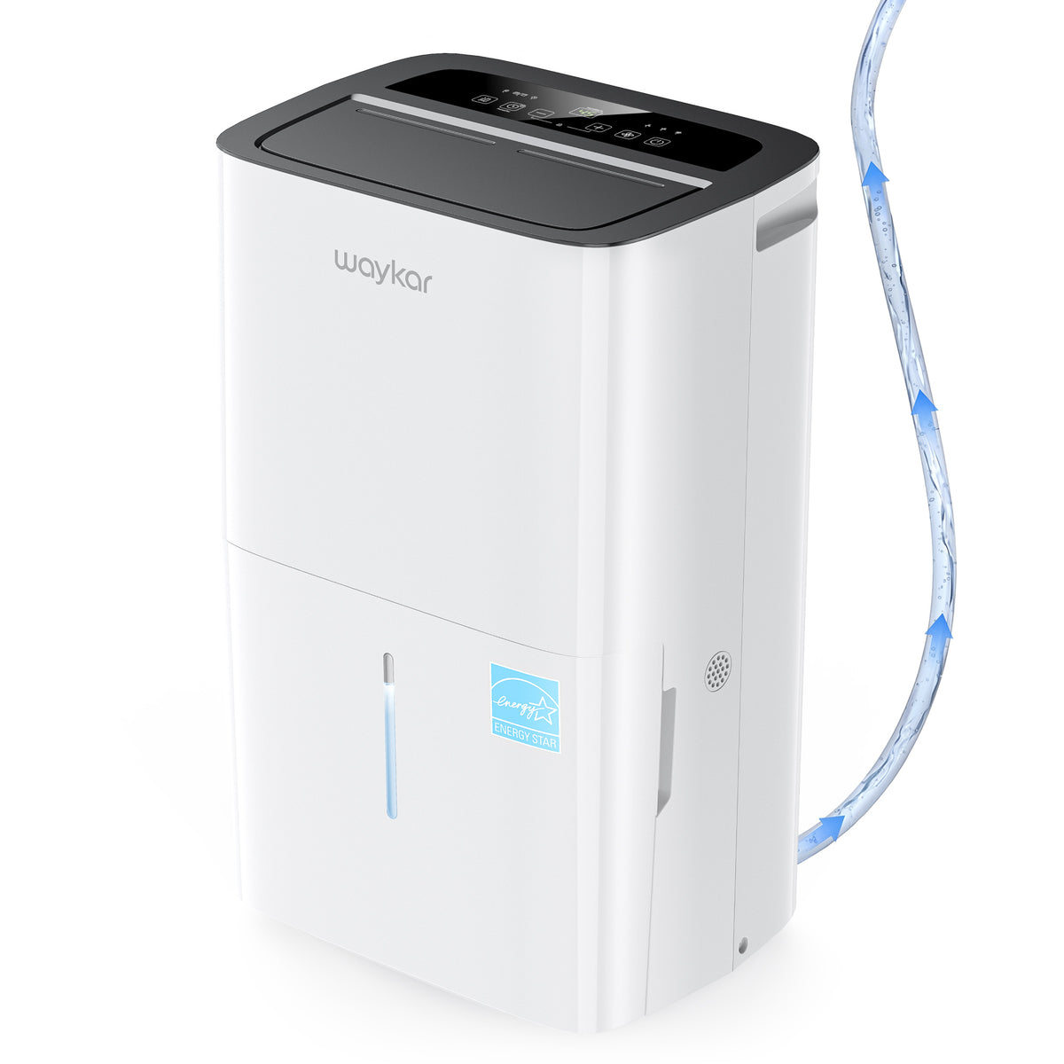 Waykar 150 Pints Dehumidifier with Pump, Energy Star Dehumidifier for Home with 2.38 Gal Tank Model#CHWA150PA&PB