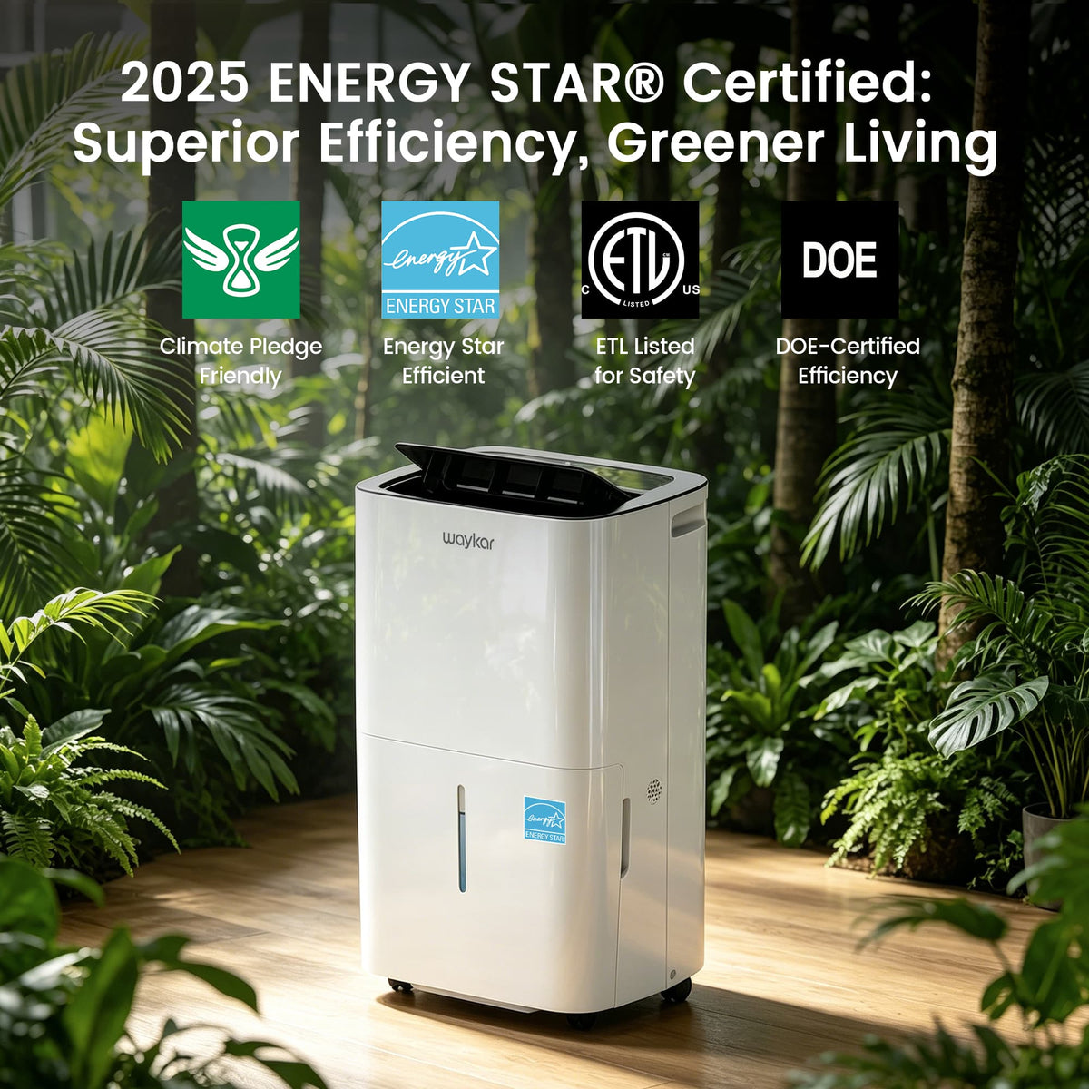 Waykar ENERGY STAR Home Dehumidifier with Auto Air Swing Model#CHWA80B