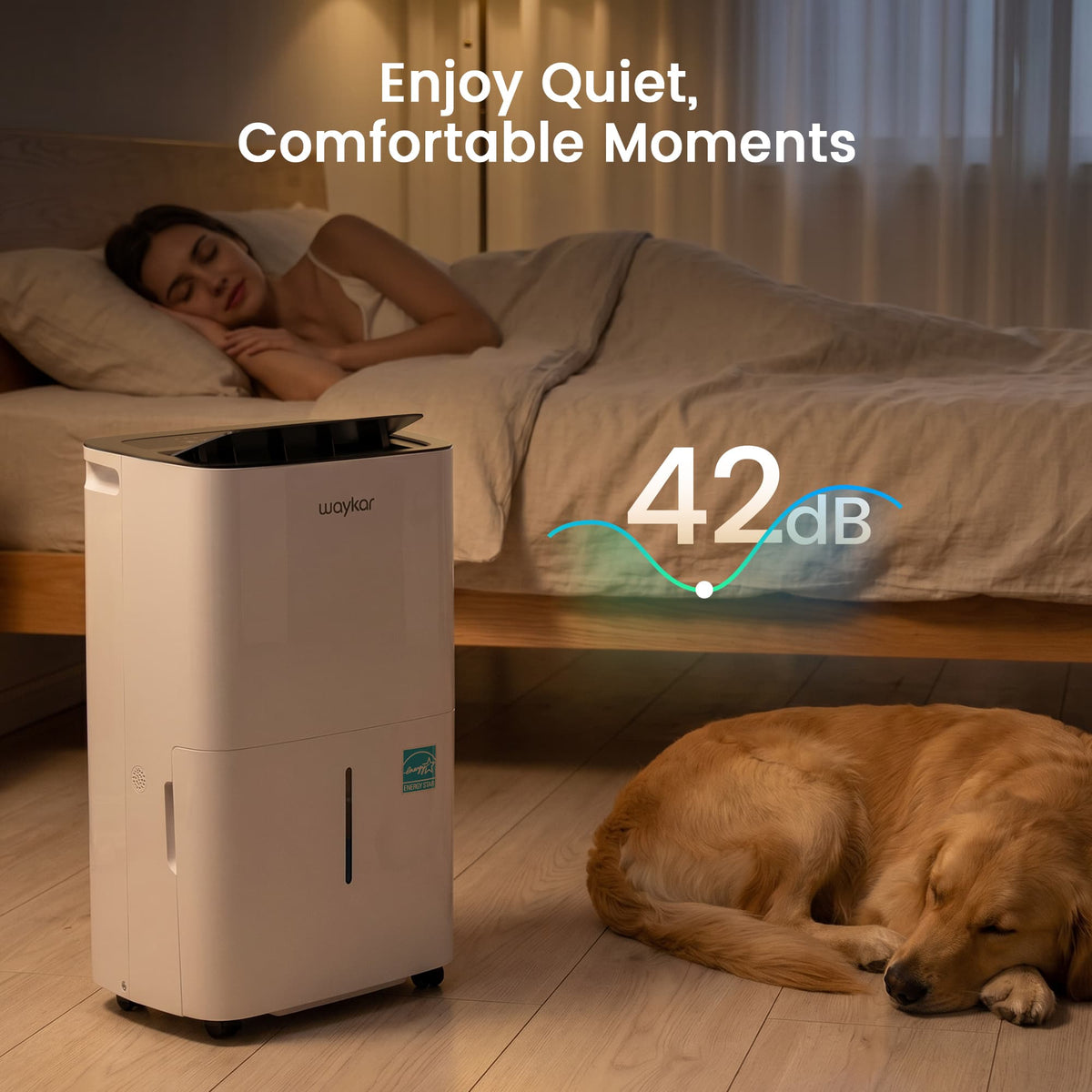 Waykar ENERGY STAR Home Dehumidifier with Auto Air Swing Model#CHWA80B