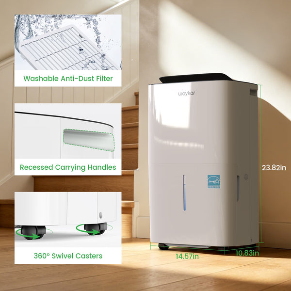 Waykar ENERGY STAR Home Dehumidifier with Auto Air Swing Model#CHWA80B