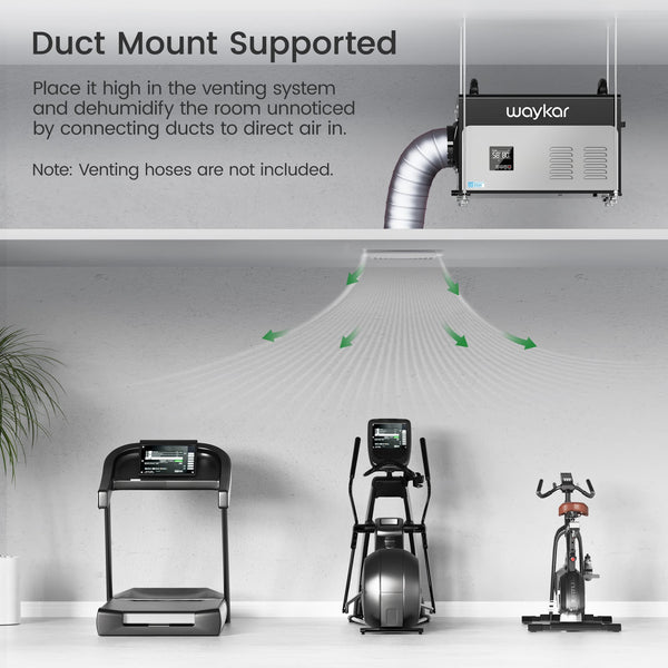 house plant dehumidifier Waykar Energy STAR Commercial Dehumidifier — 130 Pints with built-in pump, ideal for areas up to 7,500 sq. ft