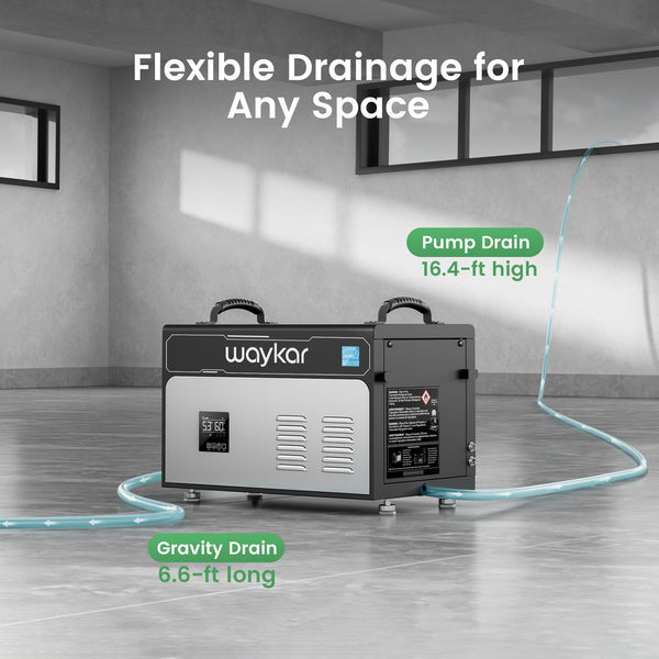 130 Pints ENERGY STAR Crawlspace Dehumidifier, Commercial Dehumidifier with Pump