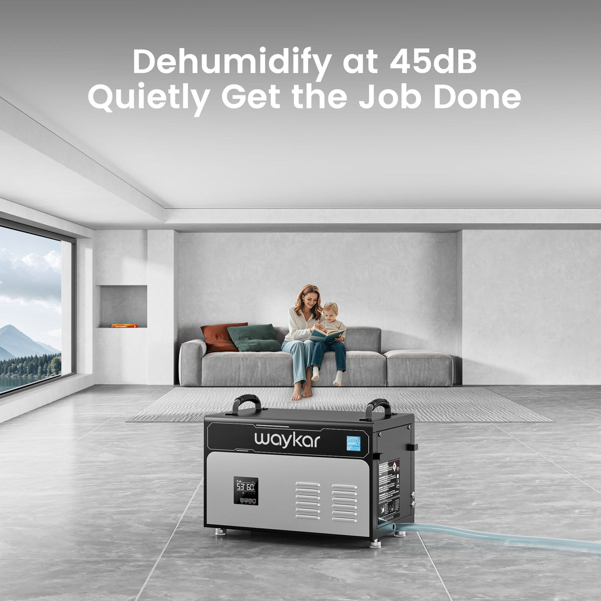 130 Pints ENERGY STAR Crawlspace Dehumidifier, Commercial Dehumidifier with Pump