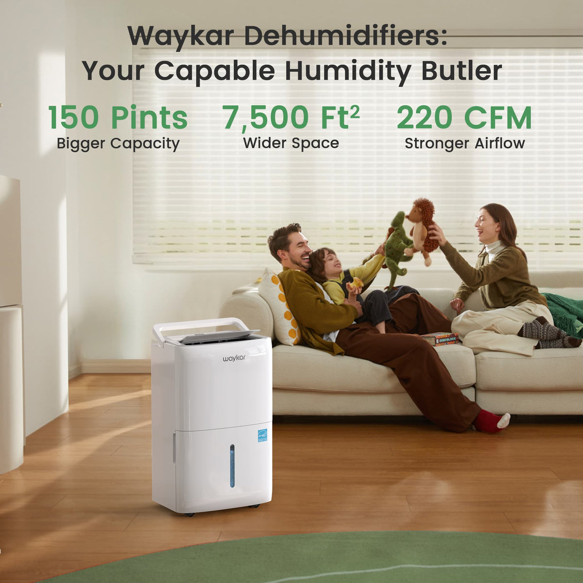 ENERGY STAR Dehumidifier with Colored Humidistat:  80, 120, or 150 Pints