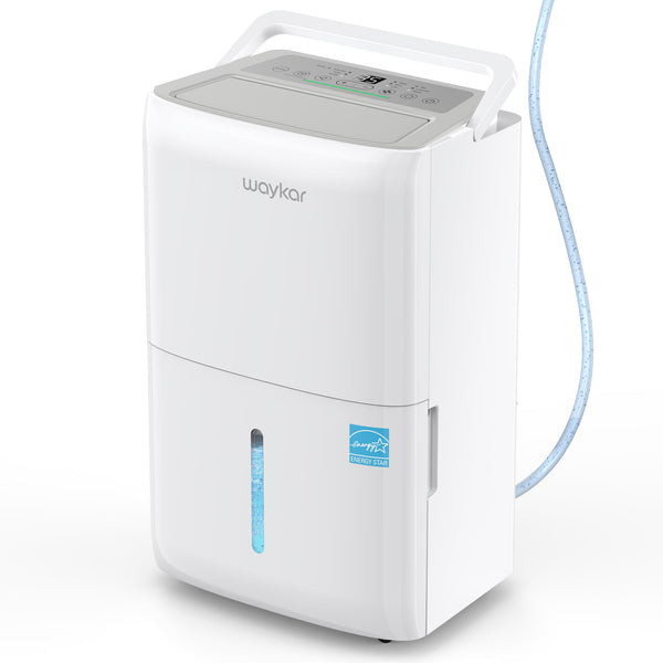 Waykar 50 Pint Energy Star Dehumidifier with Pump for Basement, 7000 Sq. Ft, Auto Defrost, Self-Drying, Ultra Quiet
