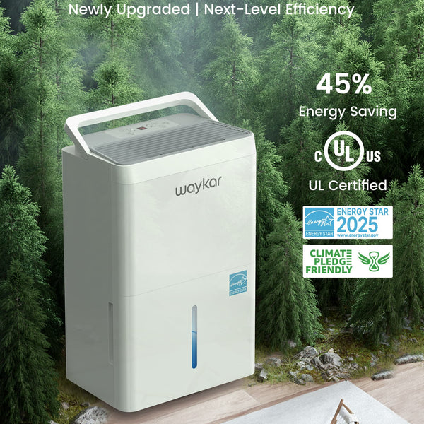 6000 Sq.Ft Energy Star Dehumidifier for Basement & Home, 120 Pint/Day with Drain Hose & Tank, Ultra Quiet (40 dB), Smart Auto Comfort Mode