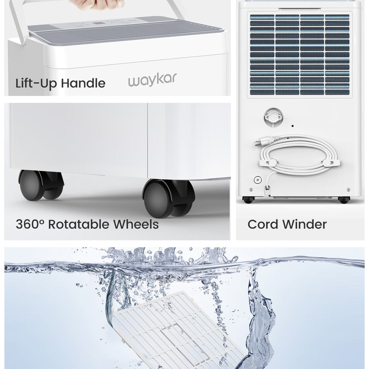 6000 Sq.Ft Energy Star Dehumidifier for Basement & Home, 120 Pint/Day with Drain Hose & Tank, Ultra Quiet (40 dB), Smart Auto Comfort Mode