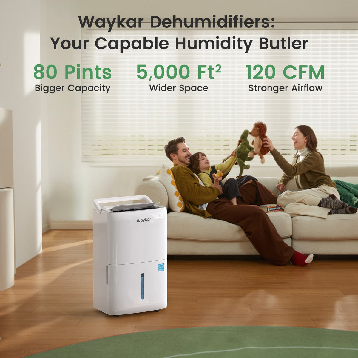 ENERGY STAR Dehumidifier with Colored Humidistat:  80, 120, or 150 Pints