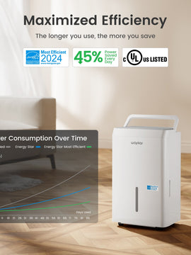 150 Pint 2025 Energy Star Dehumidifier with Pump for Large Rooms up to 7,000 Sq. Ft. for Home, Basement, Commercial, Industrial, with Drain Hose & Tank, Auto Defrost, Smart Auto Comfort Mode