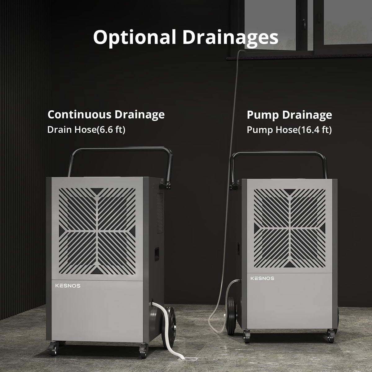 Pre-Sale: Commercial Dehumidifier with Pump & Drain Hose, 155 or 216 Pints Optional