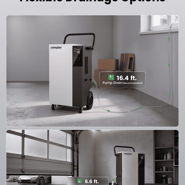 Waykar Commercial Dehumidifier for Basements, Warehouses & Large Spaces – 160/240/320 Pints