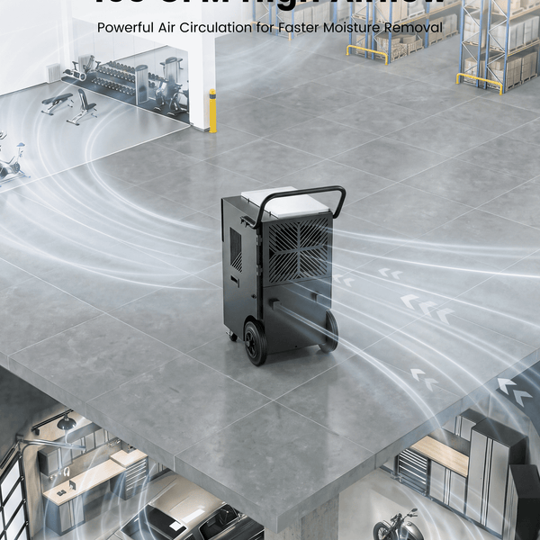 Waykar Commercial Dehumidifier for Basements, Warehouses & Large Spaces – 160/240/320 Pints