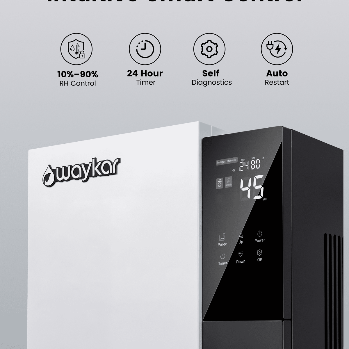 Waykar Commercial Dehumidifier for Basements, Warehouses & Large Spaces – 160/240/320 Pints