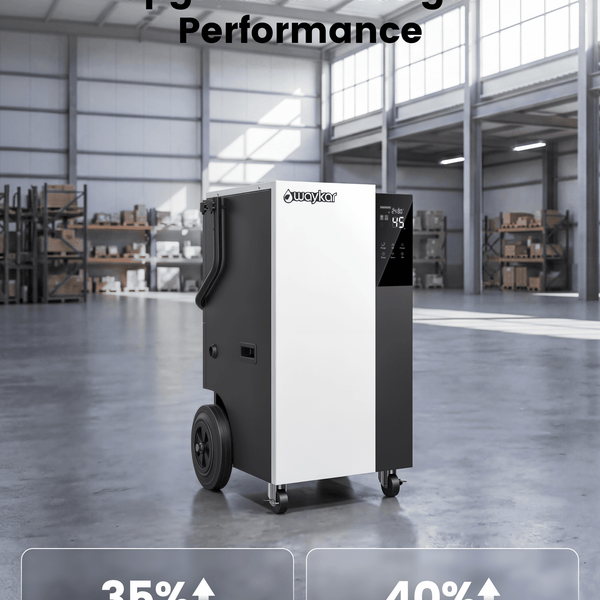Waykar Commercial Dehumidifier for Basements, Warehouses & Large Spaces – 160/240/320 Pints