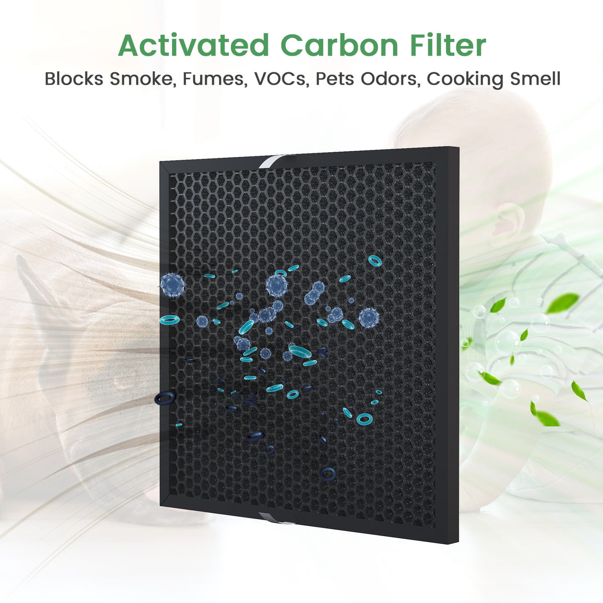 2-Pack Activated Carbon Filter Set for Air Scrubber