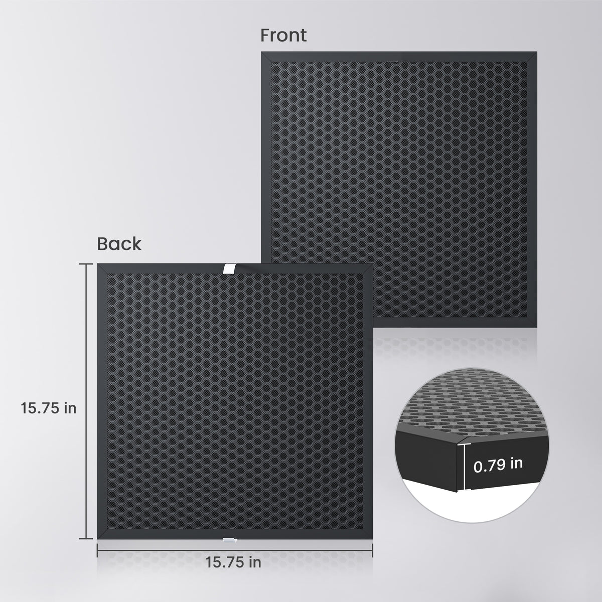 2-Pack Activated Carbon Filter Set – Fully Compatible with Waykar 550 CFM Air Scrubber