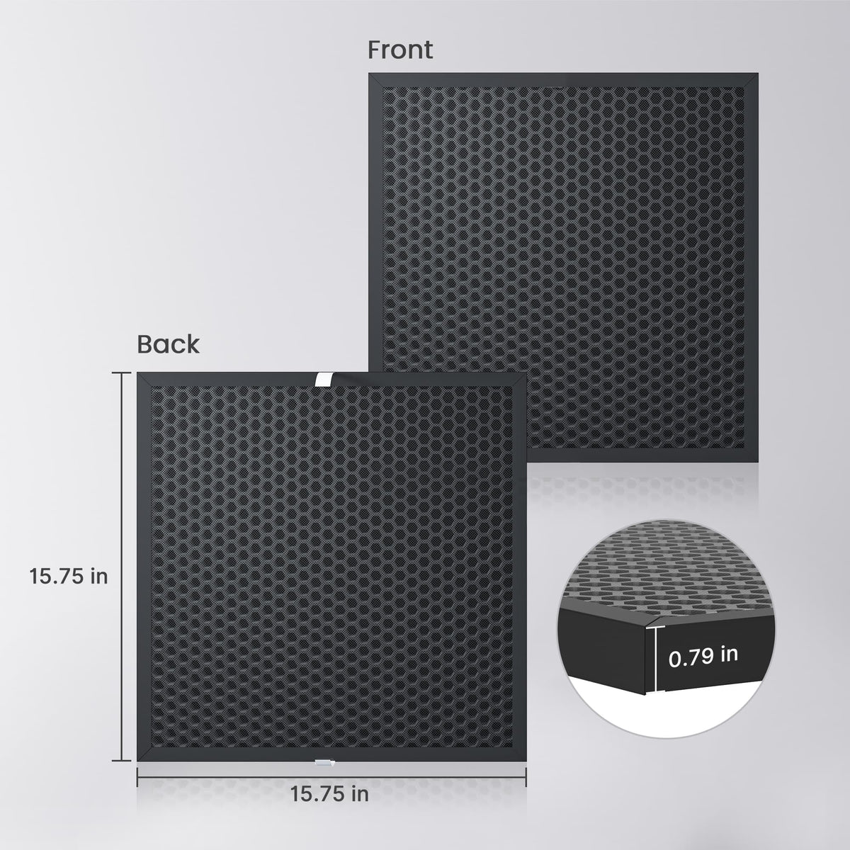 2-Pack Activated Carbon Filter Set for Air Scrubber