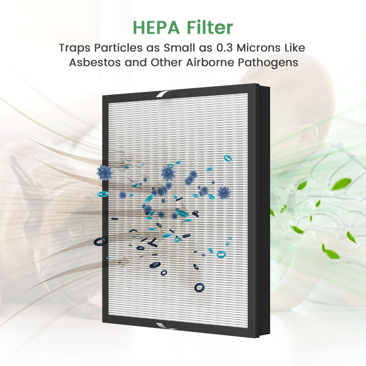 2-Pack HEPA H13 Replacement Filter Set for Air Scrubber