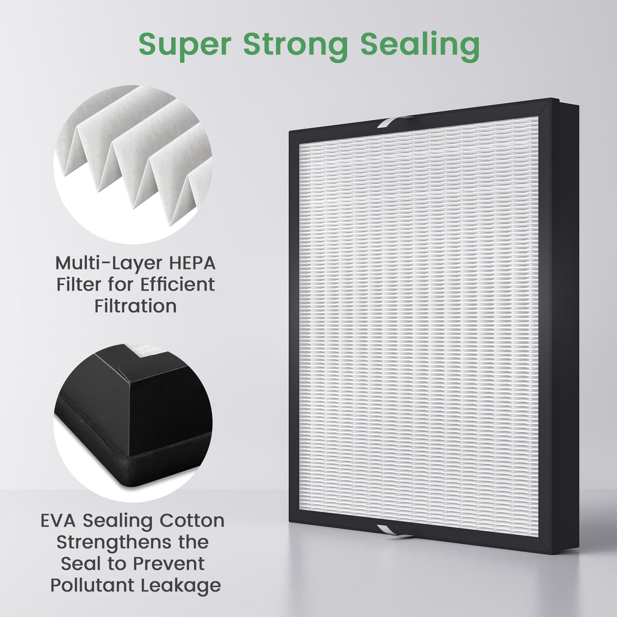 2-Pack HEPA H13 Replacement Filter Set for Air Scrubber