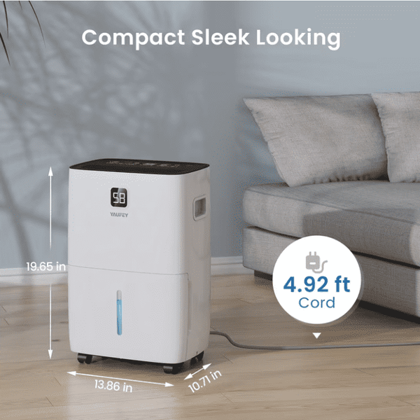5,000 Sq. Ft. 80 Pint Dehumidifier for Basements & Large Rooms, with Continuous Drain Hose, Auto Defrost, 3 Modes & Child Lock, 25 Pint DOE