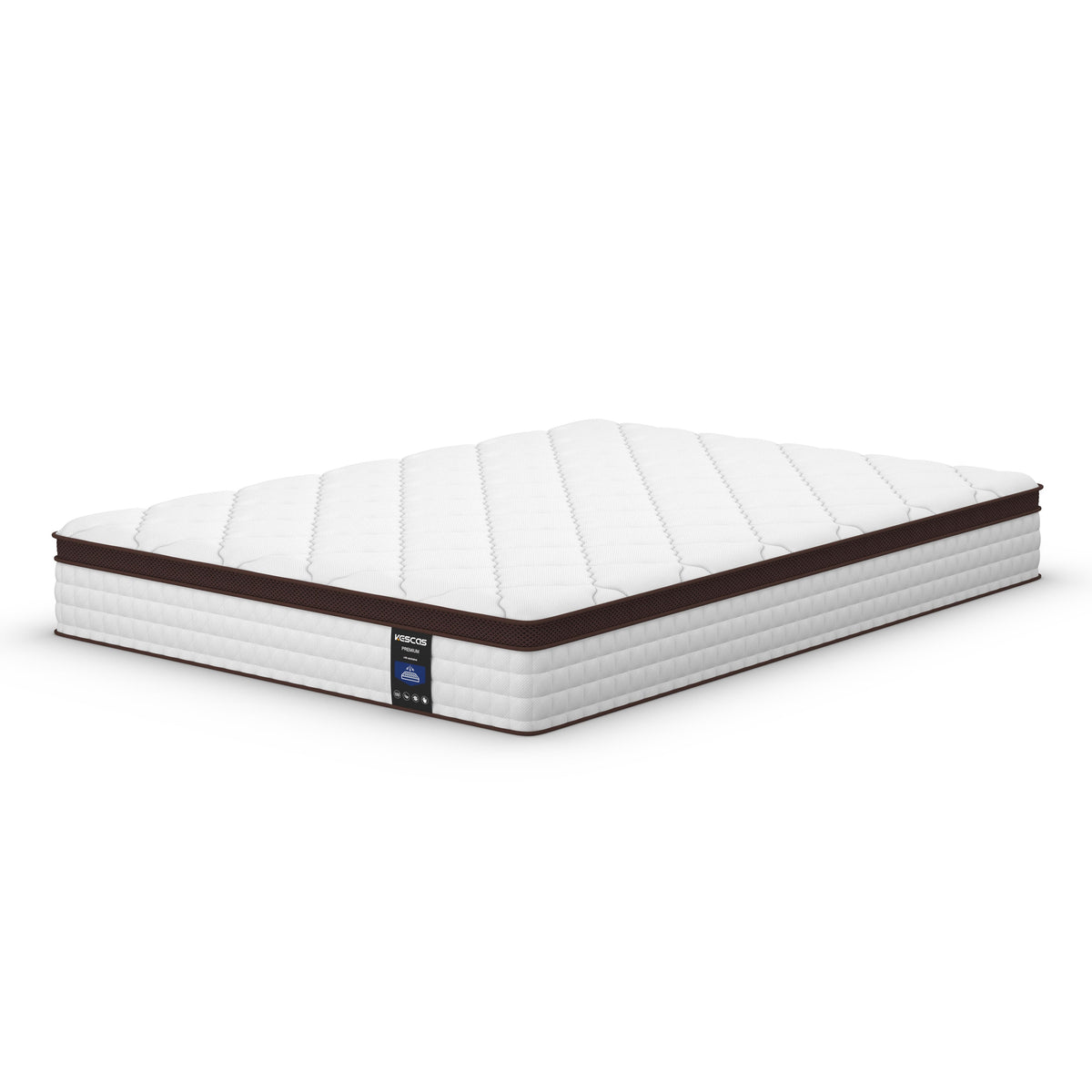 Kescas Full Size Mattress, 10 Inch Memory Foam Hybrid Full Bed mattresses in a Box, Medium Firm, Heavier Coils Edge Support, Motion Isolation