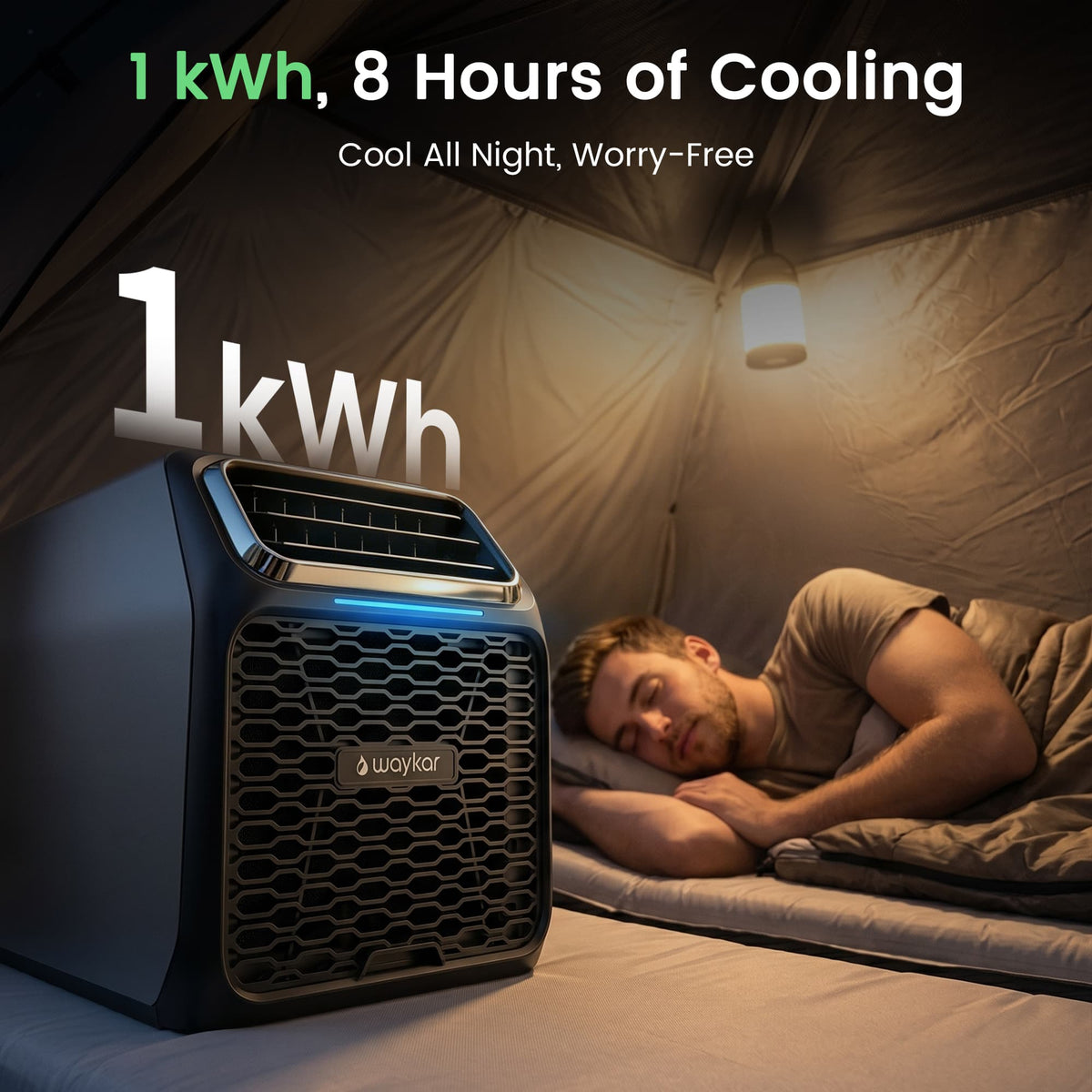 Waykar 6,000 BTU Portable Air Conditioner for Camping, Windowless Air Conditioning with Remote