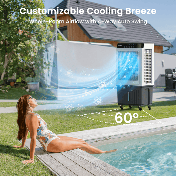 Waykar Energy-Smart Evaporative Air Cooler for Patios, Available in 3,500 & 4,800 CFM