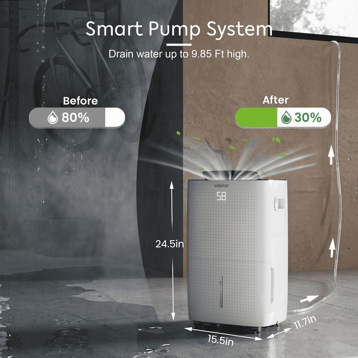 Pre-Sale: 150 Pints Dehumidifier with Tank and Pump Drain