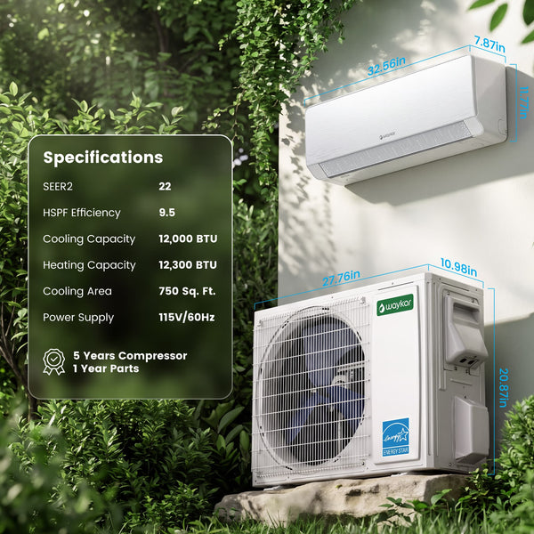 Waykar 12000 BTU Mini Split Air Conditioner, Coming Soon