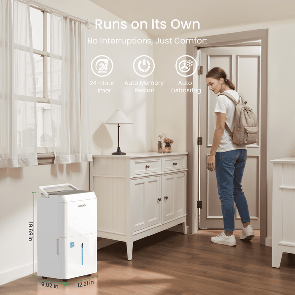 Sitvon 25 Pint Energy Star Dehumidifier for Home Basement Room energy efficient, Max 80 Pint, 4500 Sq. Ft - Auto Defrost, Ultra Quiet 40dB, Auto Comfort Mode, Dual Drain Option