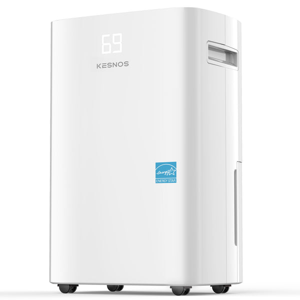 Kesnos 16, 23, 35 Pint Energy Star Dehumidifier for Home Basement Large Room,Max 80 Pint, 5500 Sq. Ft Commercial Grade - Auto Defrost, Ultra Quiet 40dB, Auto Comfort Mode, Dual Drain Option