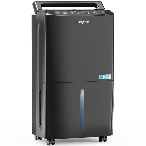 Waykar 2000 Sq. Ft. 34 Pint Dehumidifier for Room & Home, Ultra Quiet 33dB, Continuous Drain, Energy Star, Auto Defrost, Child Lock, 10 Pint DOE