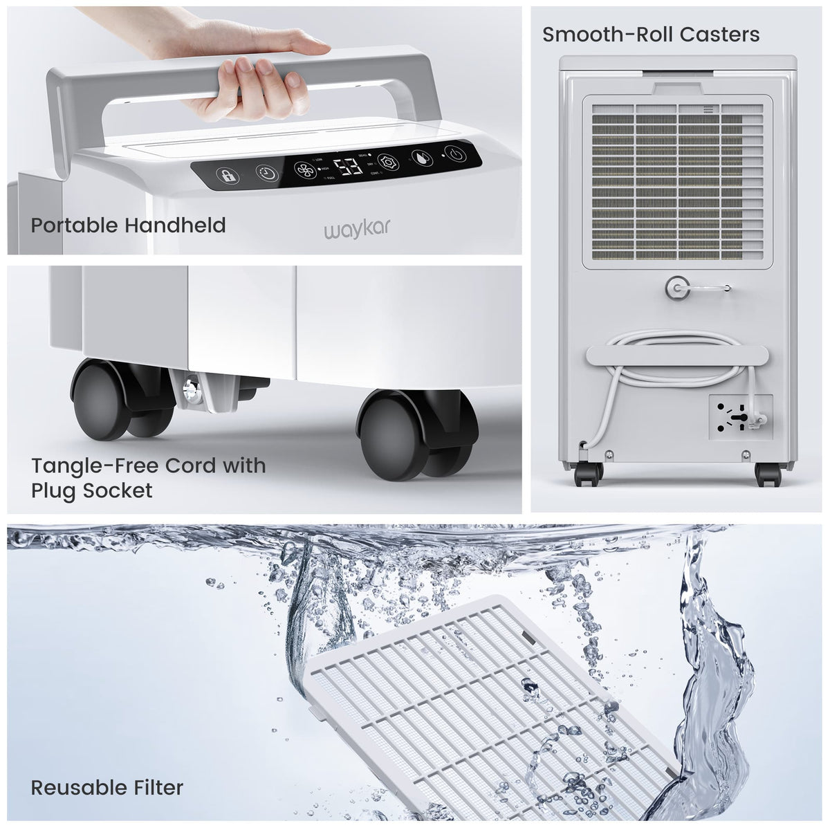 34 Pints Super Quiet Dehumidifier for Room—at 33 dB