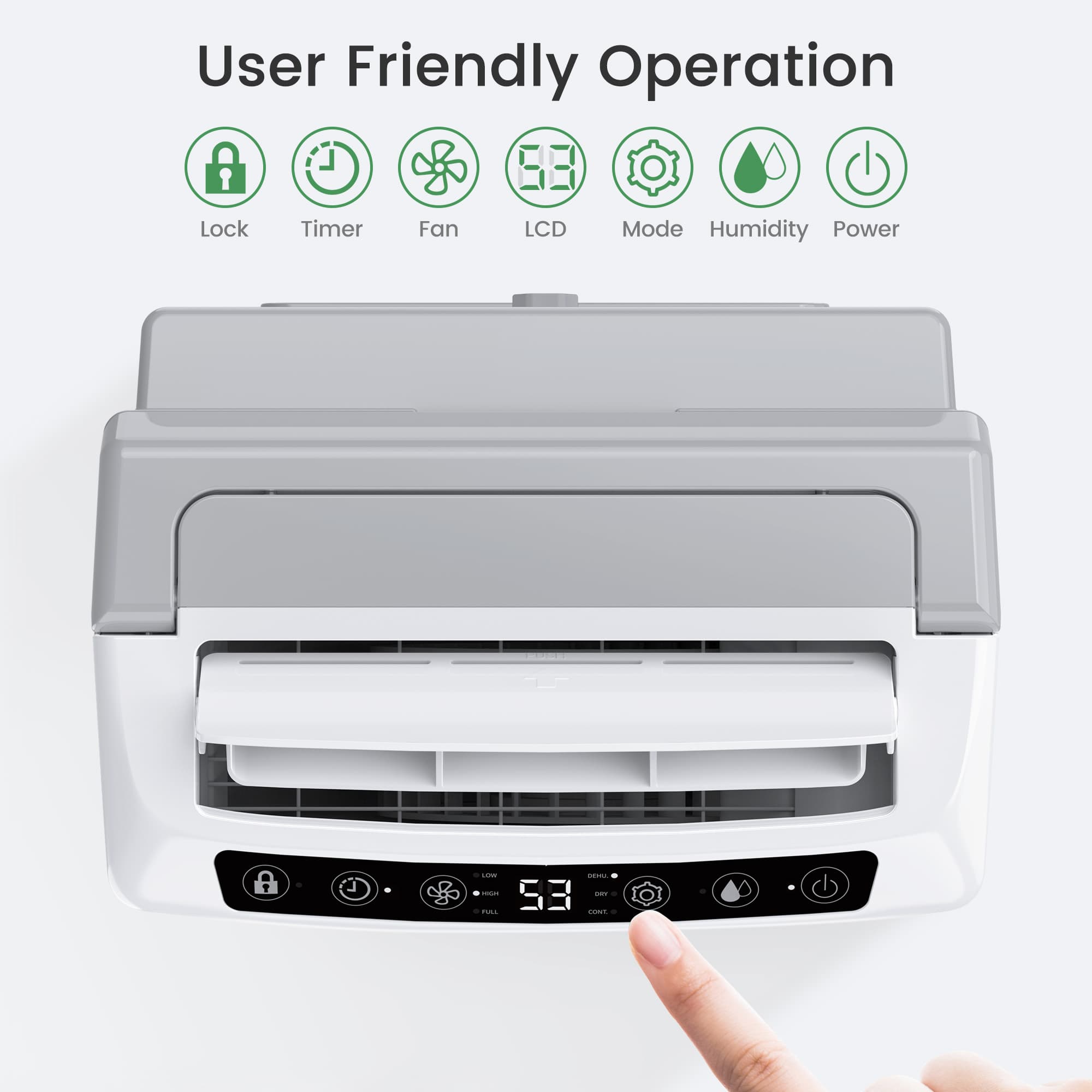 34 Pints Super Quiet Dehumidifier for Room—at 33 dB Model: PD160B