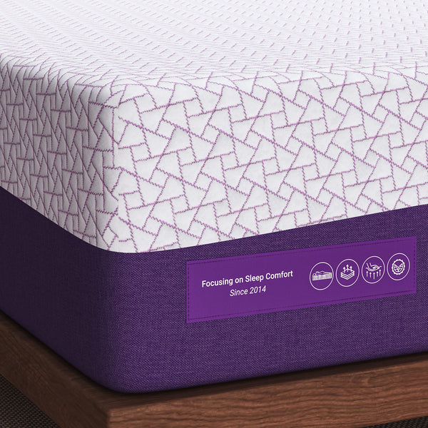 Waykar 14 inch Queen Mattress, Copper Gel Memory Foam Infused, Mattress in a Box, Fiberglass Free, Cool & Firm