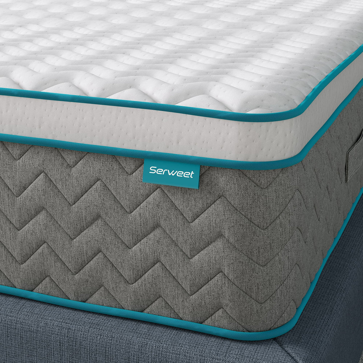 Full Size Mattress, Serweet 12 inch Memory Foam Hybrid Mattress Full, 7-Zone Pocket Innerspring Pillow Top Mattress for Motion Isolation / Edge Support/Meduim Firm