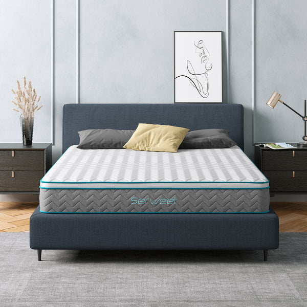 Waykar King Size Mattress, 14 inch Bamboo Charcoal Memory Foam Hybrid Mattress in a Box, CertiPUR-US, Medium Firm