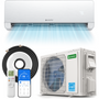 Waykar 18000 BTU Mini Split Air Conditioner/Heater – 22 SEER2 Energy Star, Ultra-Quiet 26dB, Easy DIY Install with Level & Dual Drain, Cools/Heats/Dehumidifies 1500 sq.ft, 230V, ETL/AHRI Certified