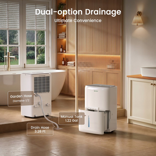 Waykar 120 Pint Dehumidifier, for Basements & Home up to 6000 Sq Ft, Portable Quiet Dehumidifier with Continuous Drain, Auto Defrost, 32 Pint DOE Energy Star