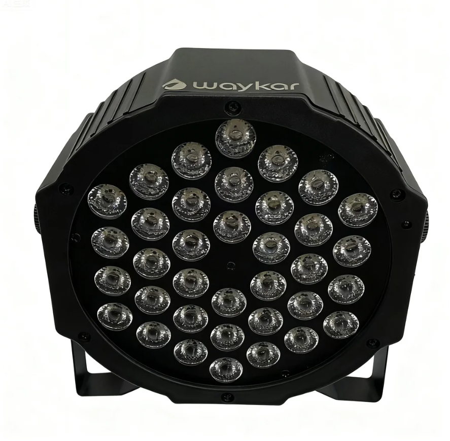 Waykar RGB LED DJ Stage Uplight 36 LED, DMX Control, Sound Activated, Remote Control, 9 Modes, 8 Pack, R&D in USA, Wedding, Events, Christmas
