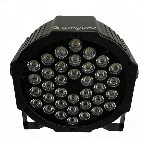 Waykar RGB LED DJ Stage Uplight 36 LED, DMX Control, Sound Activated, Remote Control, 9 Modes, 8 Pack, R&D in USA, Wedding, Events, Christmas
