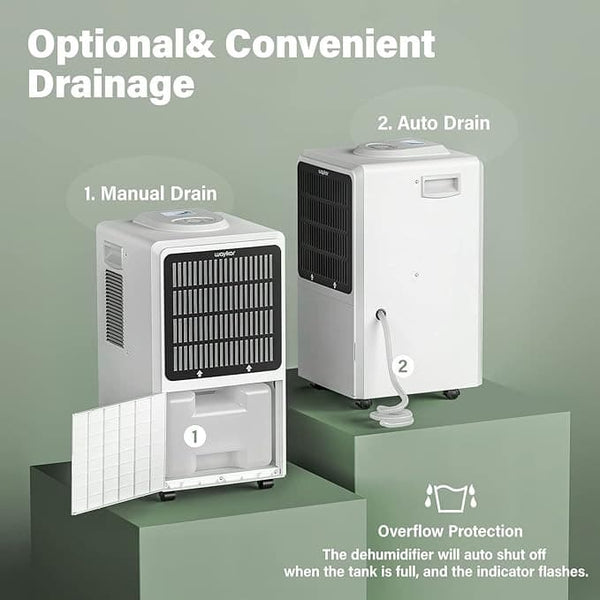 130 Pints Dehumidifier with Drain Hose (6.56 ft Long)