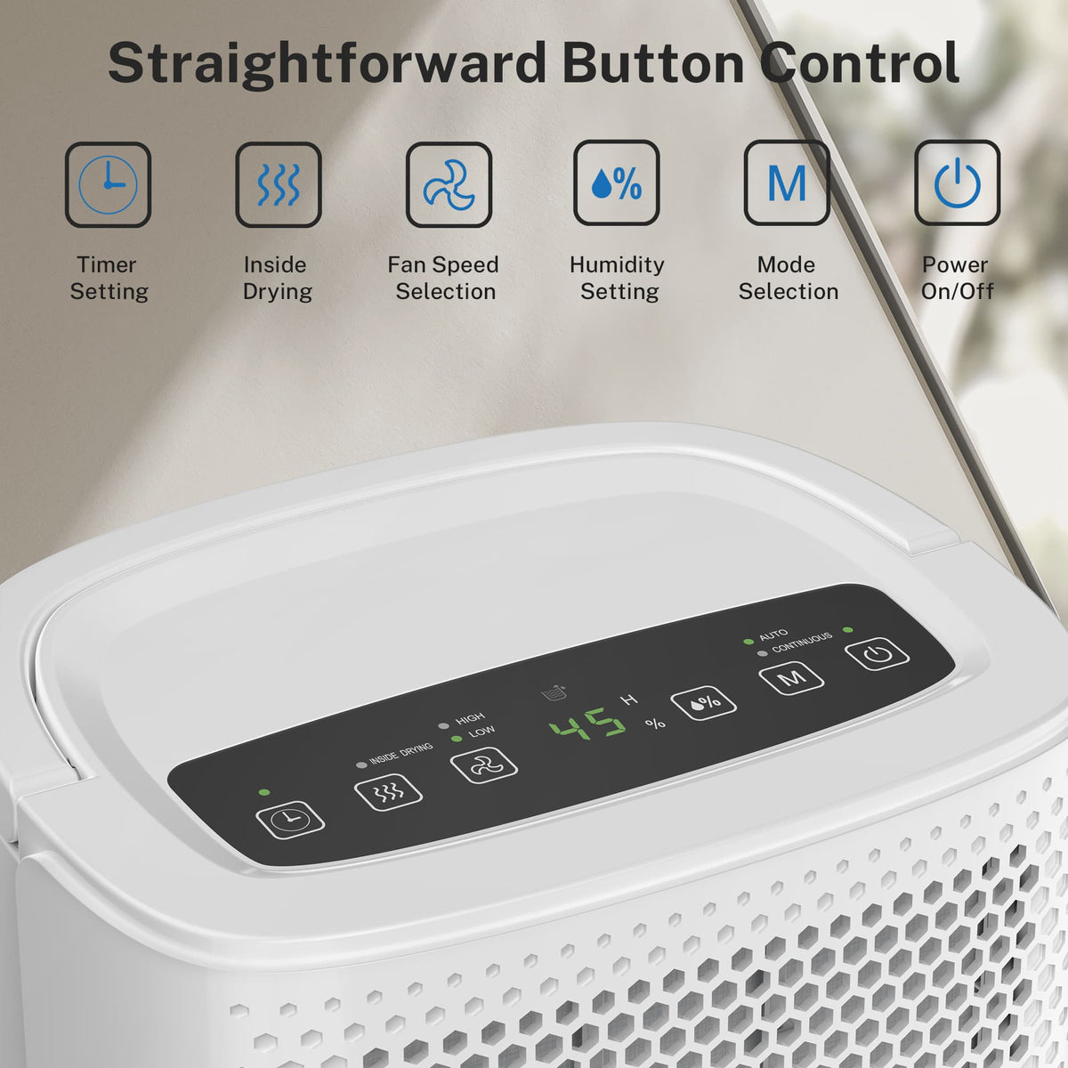 Waykar 30 Pint Dehumidifier for Home & Basements, Up to 2000 Sq. Ft, Energy Star, 10 Pint DOE, Continuous Drain Hose