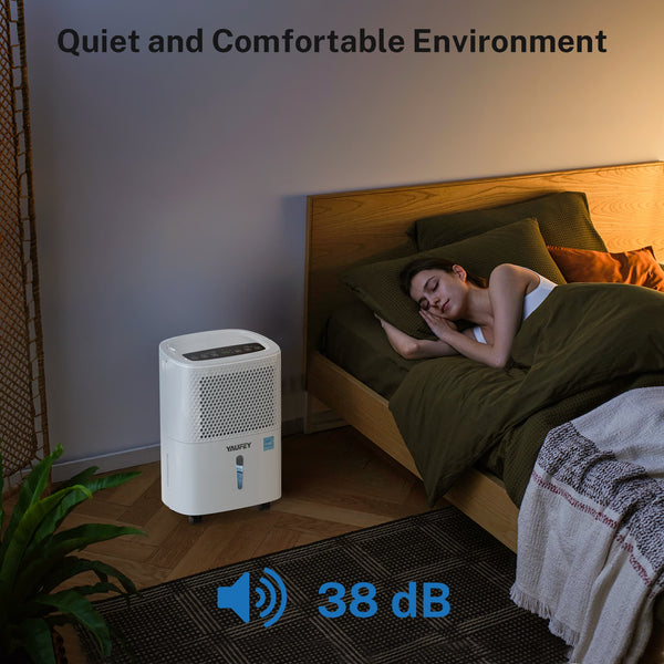 Waykar 30 Pint Dehumidifier for Home & Basements, Up to 2000 Sq. Ft, Energy Star, 10 Pint DOE, Continuous Drain Hose