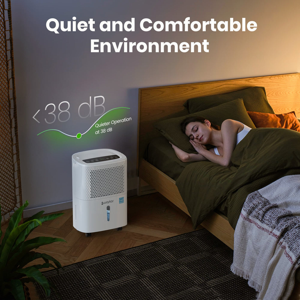Waykar 31.6 Pints Portable Dehumidifier, ENERGY STAR Dehumidifier for Up to 2,000 Sq. Ft.