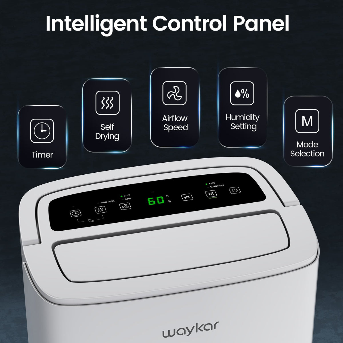 Max 80 Pint/D(Standard 62Pint/D) Energy Star Home Dehumidifier for Spaces up to 5,000 Sq. Ft, Ideal for Basement, Bathroom and Large Room with Drain Hose, Portable, Auto Defrost and Self-Drying