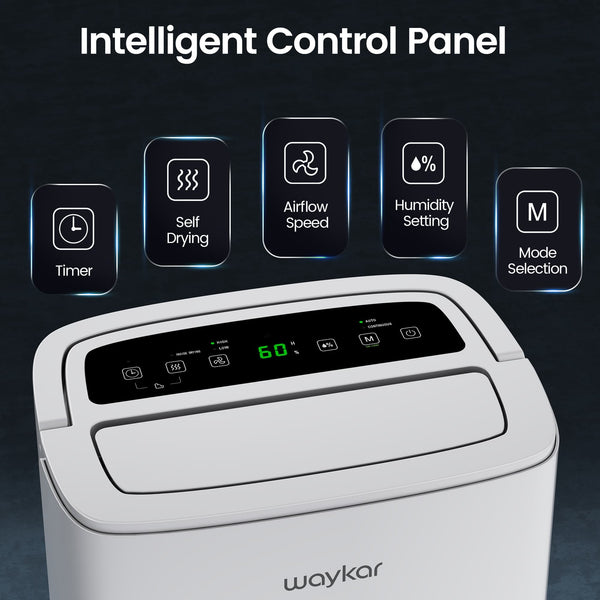 Max 80 Pint/D(Standard 62Pint/D) Energy Star Home Dehumidifier for Spaces up to 5,000 Sq. Ft, Ideal for Basement, Bathroom and Large Room with Drain Hose, Portable, Auto Defrost and Self-Drying