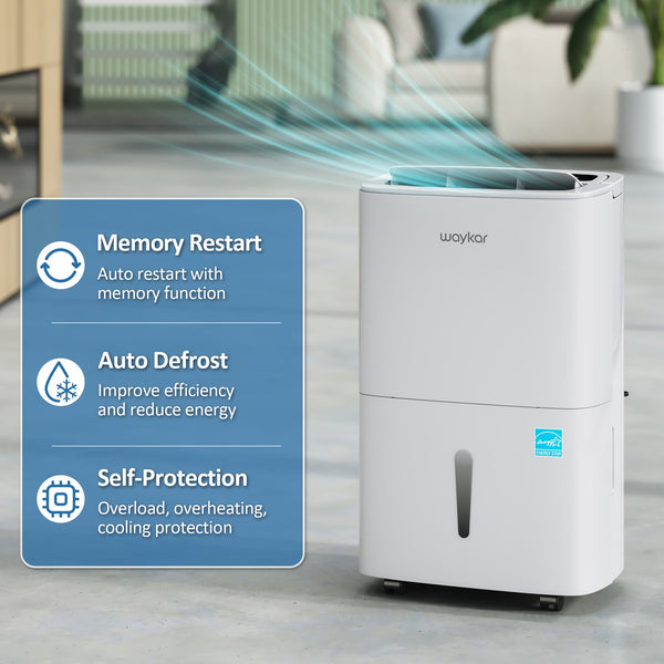 Energy Star Dehumidifiers with Drain Hose and Self Drying: 80, 120, and 150 pints